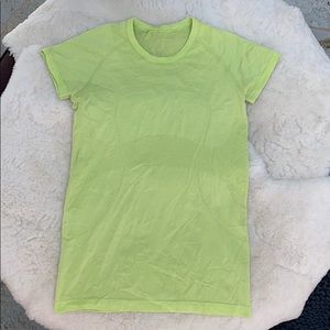 Bright Green Lululemon Running Tee